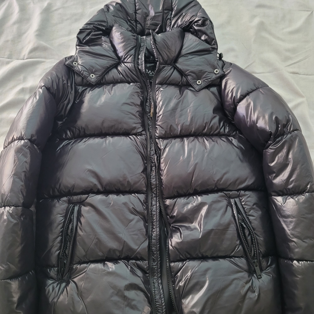 Boohoo Mens Black Puffer Jacket